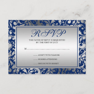 Bleu marine et carte de réponse de remous de