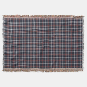 Bleu marine et couverture de jet de plaid de