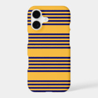 Bleu marine et jaune ensoleillé motif cinq rayures