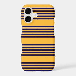 Bleu marine et jaune ensoleillé motif cinq rayures