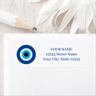 Bleu Mati Evil OE symbole retour adresse autocolla