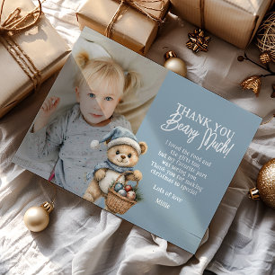 Bleu Merci Noël Ours Beary Fêtes
