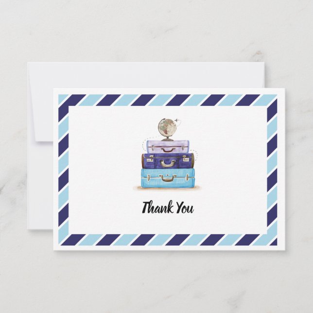 Bleu Merci Voyage Thème Douche (Devant)
