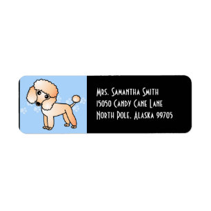 Bleu mignon de bande dessinée de caniche d'abrico
