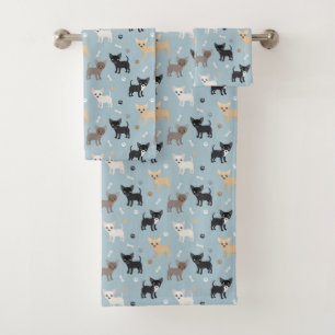 Bleu mignon de motif de chiwawa