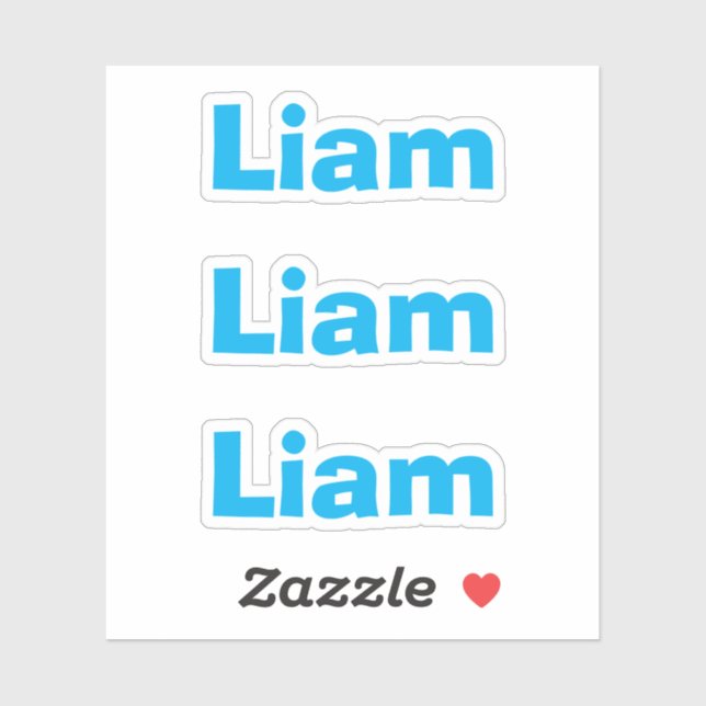 Bleu mignon Nom d'amusement Sticker (Feuille)