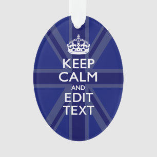 Bleu Minuit Gardez Le Calme Demandez Votre Texte U