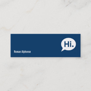Bleu moderne - carte de profil de datation