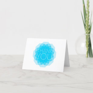 Bleu, moderne, simple, élégant design Merci
