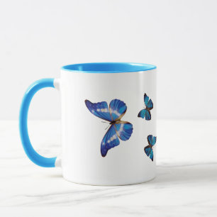 Bleu Morpho Papillons Coffee Mug