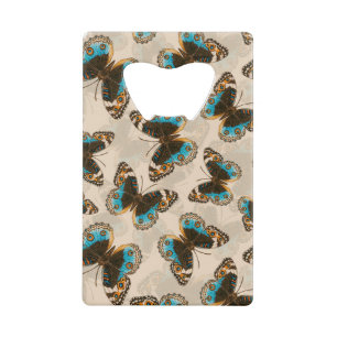 Bleu motif papillon Pansy sur blanc
