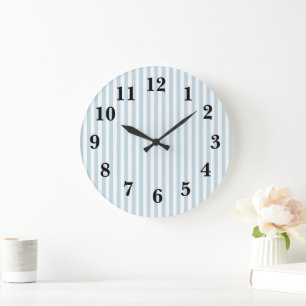 Bleu Nautique Bleu Préppy Grande horloge
