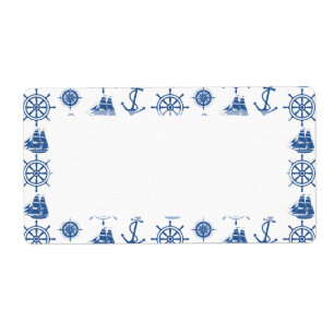 Bleu nautique et blanc d'Ancre de thème
