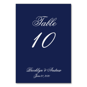 Bleu Nautique Mariage Cartes de Place Cartes de Ta