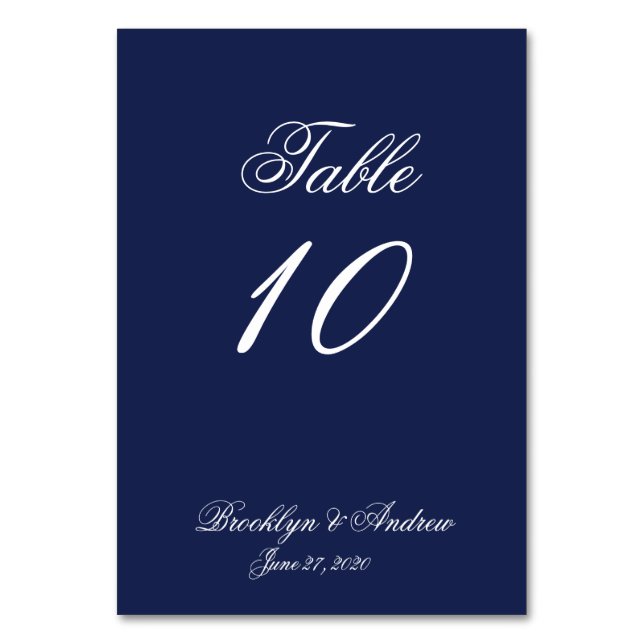 Bleu Nautique Mariage Cartes de Place Cartes de Ta (Par défaut)