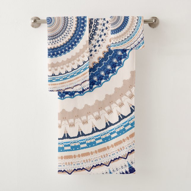  Bleu Neutre Boho Mandala  (En situation)
