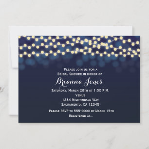 Bleu Night Sky String Faire-part de mariage