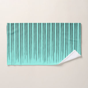 Bleu noir/Turquoise Motif de bande élégant
