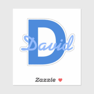 Bleu Nom & Sticker Monogramme