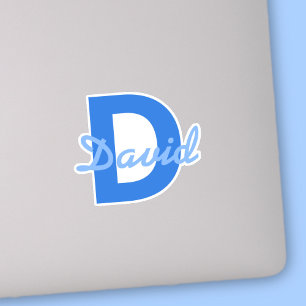 Bleu Nom & Sticker Monogramme
