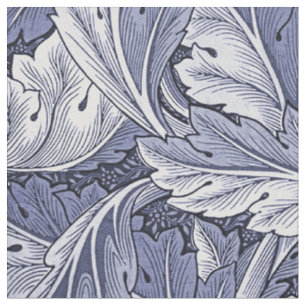 Bleu Nouveau Tissu Motif feuille Acanthus