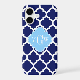 Bleu Nuit Blanc Marocain #5 Bleu Ciel Monogramme N