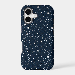 Bleu Nuit Classique et Étoiles Blanches Motif Patr