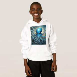 Bleu Octopus Acrylique Abstraite,