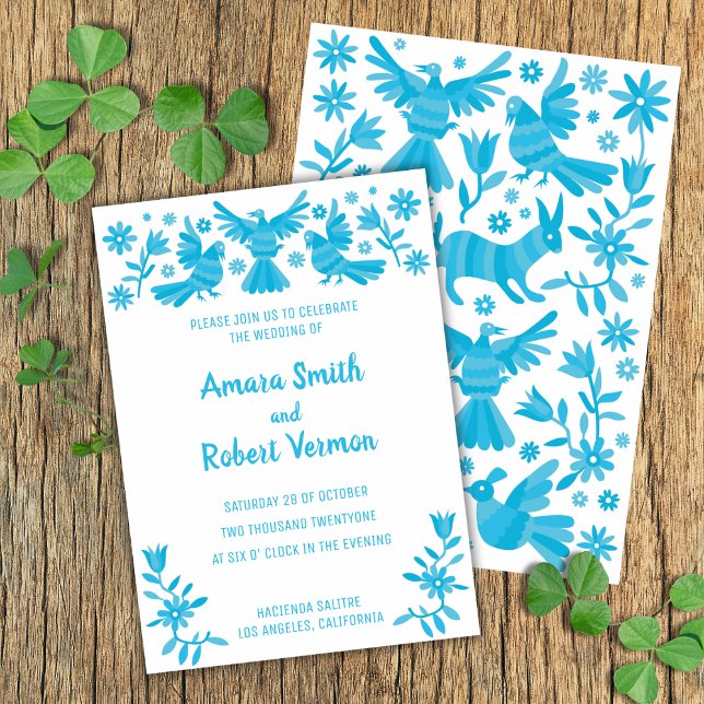 BLEU OTOMI FAIRE-PART (Créateur téléchargé)