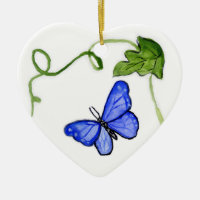 Bleu papillon Jardin Art Personnalisé Ornement Pen