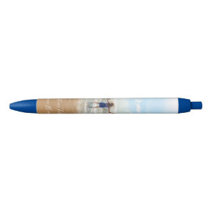 Bleu Personnalisé votre stylo photo avec texte personna
