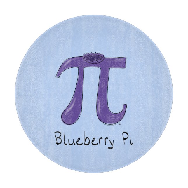 Bleu Pi Cute Math Pi Jour Pie Planche à découper (Devant)