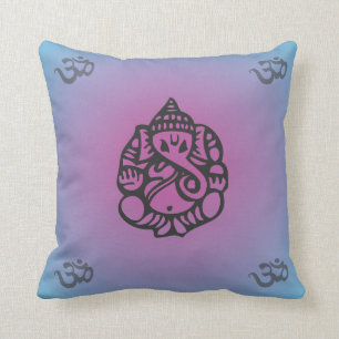 Bleu/pourpre de coussin de yoga de Ganesh