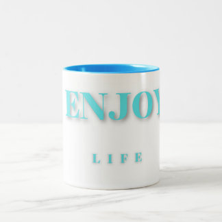 Bleu Profitez de la vie Mug