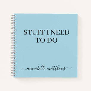 Bleu Que Je Dois Faire Pour Faire Liste Carnet