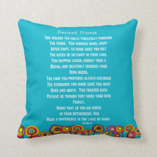 Bleu retiré Artsy de Nright de coussin de poème