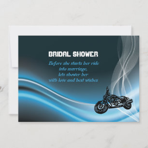 Bleu road biker mariage nuptiale invitation