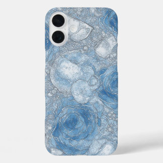 Bleu Rose Bleu Brise de bulle - IPhone 16 Coque