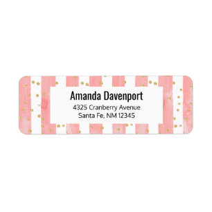 Bleu rose Faux Gold Confetti