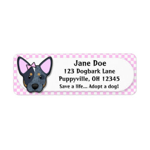 Bleu rose Heeler de guingan de Kawaii