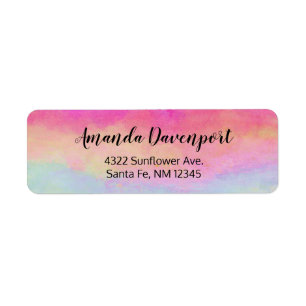 Bleu rose Jaune arc-en-ciel Abstraites bandes