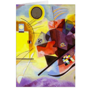 Bleu rouge jaune Kandinsky peinture Abstraite