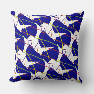Bleu, rouge, orange, violet et plus Coussin