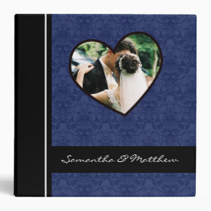 Bleu royal de mariage de classeur fait sur