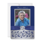 Bleu royal, invitation d'anniversaire de photo