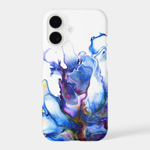 Bleu Royal & Violet Abstrait Art Fluide Vibrant