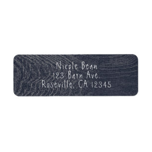 Bleu Rustique Grain de Bois Minimal Moderne Mariag