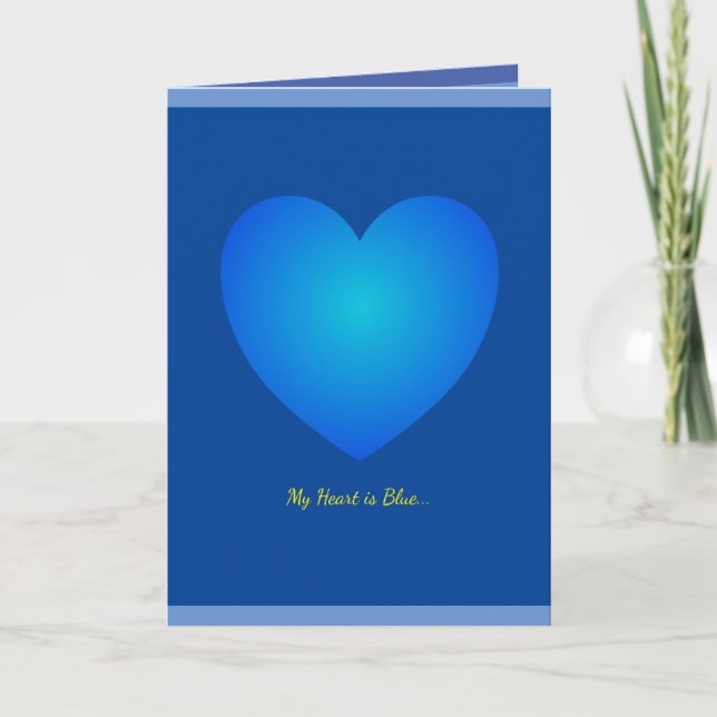 Bleu Sans Vous Plier Carte De Voeux (Devant)