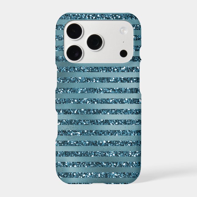 Bleu sarcelle vert paillettes rayures  (Verso)