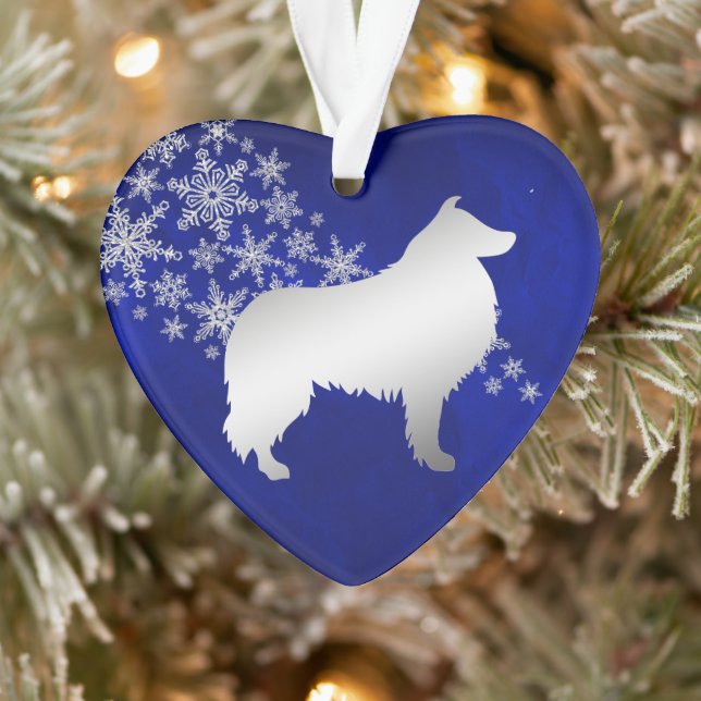 Bleu Silver Flocon de neige Collie Chien (Arbre)
